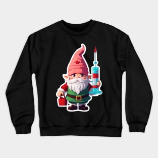 Christmas Nurse Santa Gnome Crewneck Sweatshirt